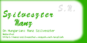 szilveszter manz business card